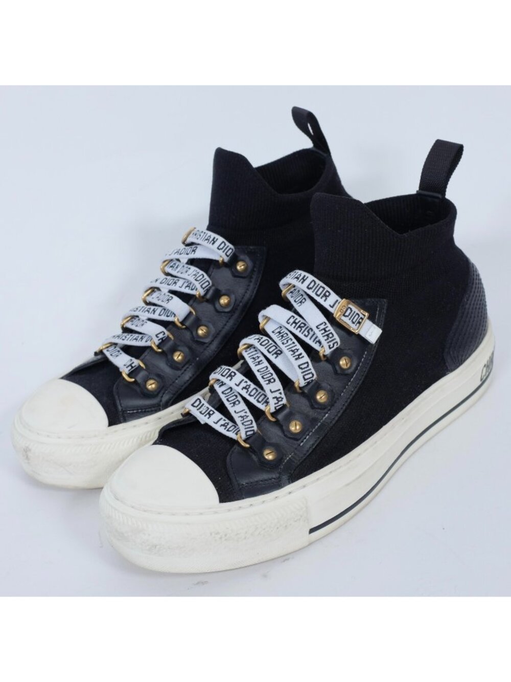 Christian Dior J'Adior Sneakers 36 US 6 Knit Cannage Womens Walk'N'Dior High Top